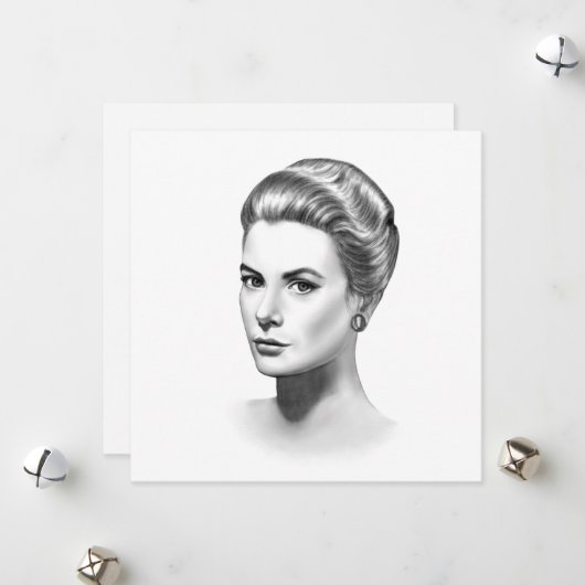 Grace Kelly Feestdagenkaart (Voorkant / Achterkant in situ)