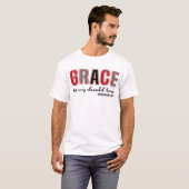 Grace Lest any should boast Christelijk T-shirt (Voorkant volledig)