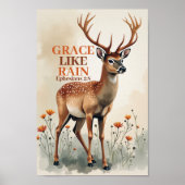 Grace Like Rain Boho Christelijke muurkunst Print (Voorkant)