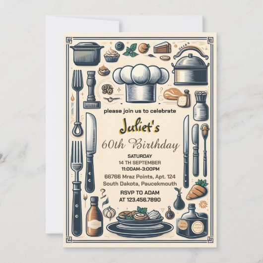 grace Mannen Mannelijk Adult Diner Elegant 60e Ver Kaart (Voorkant)