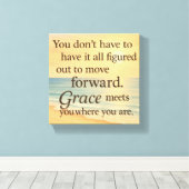 Grace Meets You – Uplifting Ocean-Inspired Canvas  (Insitu (Houten vloer))