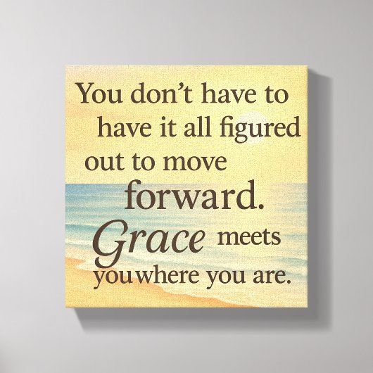 Grace Meets You – Uplifting Ocean-Inspired Canvas  Afdruk (Voorkant)