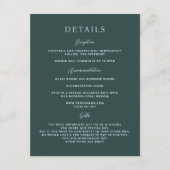 GRACE Modern Botanical Mist Wedding Enclosure Kaar Informatiekaartje (Voorkant)