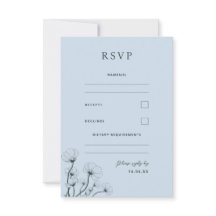 GRACE Modern Botanische Mist Wedding RSVP Kaart