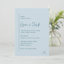Grace Muted Blue Modern Wedding