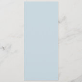 Grace Muted Blue Modern Wedding Menu (Achterkant)