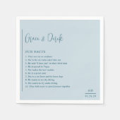 Grace Muted Blue Modern Wedding Servet (Voorkant)