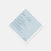Grace Muted Blue Modern Wedding Servet (Hoek)