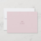 Grace Muted Roze Moderne bruiloft RSVP Kaartje (Achterkant)