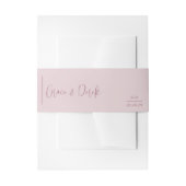 Grace Muted Roze Moderne bruiloft Uitnodigingen Wikkel (Voorkant Voorbeeld)