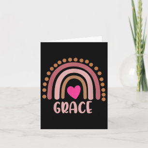 Grace Naam Cute Persoonlijke Hart Liefde Regenboog Kaart