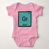 Grace Name Chemistry Element Periodic Table Romper (Voorkant)