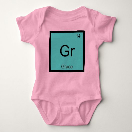 Grace Name Chemistry Element Periodic Table Romper (Voorkant)