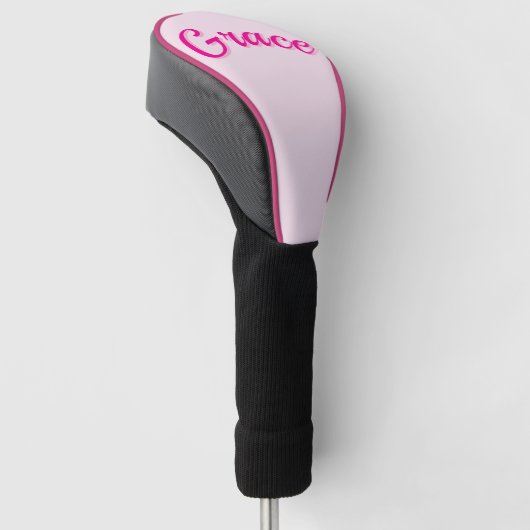 Grace Name In Passion Pink, Golfheadcover (Schuin)