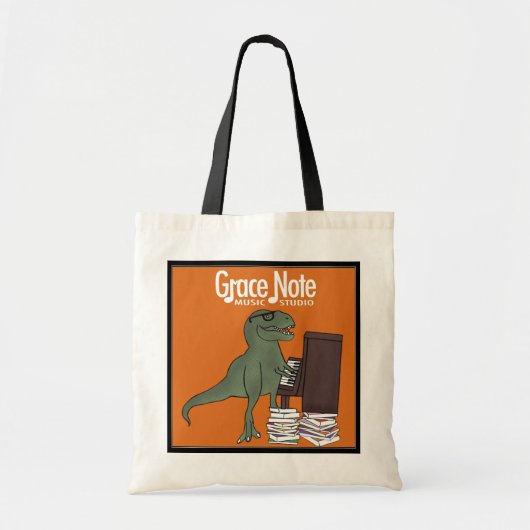 Grace Note T Rex Plays Piano Canvas tas (Voorkant)