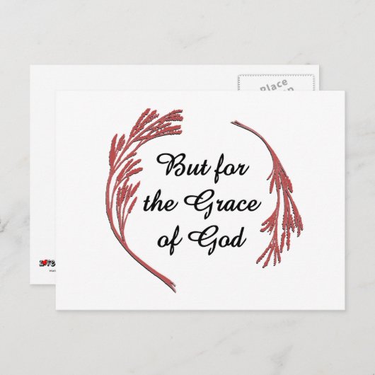 Grace of God Recovery Slogan Inspirerend Gezegde Briefkaart (Voorkant / Achterkant)