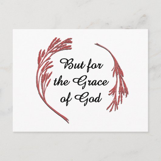 Grace of God Recovery Slogan Inspirerend Gezegde Briefkaart (Voorkant)