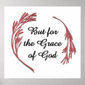 Grace of God Recovery Slogan Inspirerend Gezegde Poster (Voorkant)