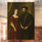 Grace of the Renaissance – Portrait of a Noblewoma Raamsticker (Vel 2)