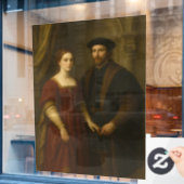 Grace of the Renaissance – Portrait of a Noblewoma Raamsticker (Cafe Raam)