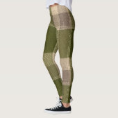 Grace Olive & Wheat Rustic Plaid Pattern Vol 77 Leggings (Links)