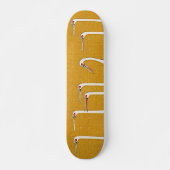 Grace on Wheels: Kraanskateboardkunst Persoonlijk Skateboard (Voorkant)
