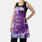 Grace Op Grace Bijbel Verse Paarse Bloem Schort (Insitu)