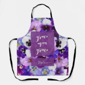 Grace Op Grace Bijbel Verse Paarse Bloem Schort (Voorkant)