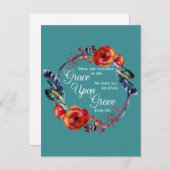 Grace Op Grace John 1:16 Manuscript Briefkaart (Voorkant / Achterkant)