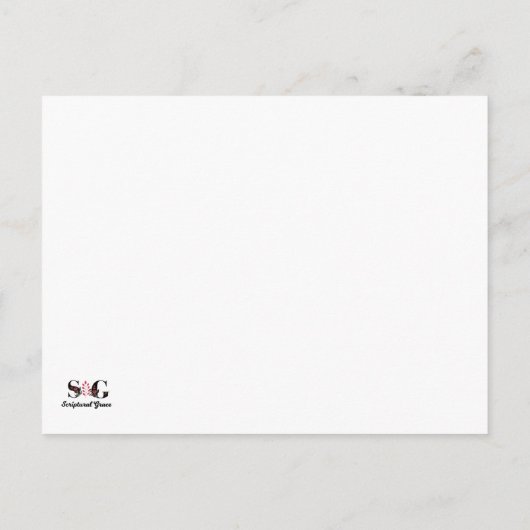 Grace Op Grace John 1:16 Manuscript Briefkaart (Achterkant)