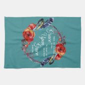 Grace Op Grace John 1:16 Manuscript Theedoek (Horizontaal)