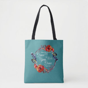 Grace Op Grace John 1:16 Manuscript Tote Bag