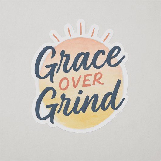 Grace Over Grind – FaithFuel Vinyl Sticker | Inspi (Voorkant)
