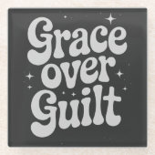 Grace Over Guilt Glazen Onderzetter (Voorkant)