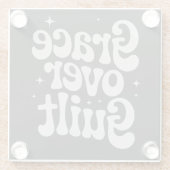 Grace Over Guilt Glazen Onderzetter (Achterkant)