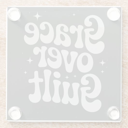 Grace Over Guilt Glazen Onderzetter (Achterkant)