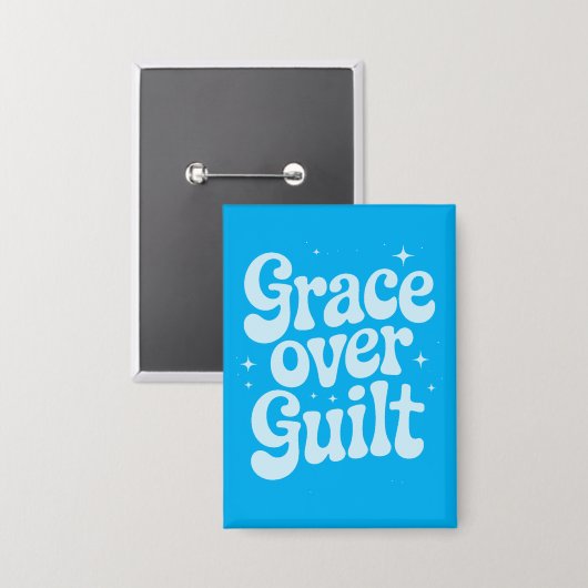 Grace over Guilt Rectangle Button (Voorkant / Achterkant)