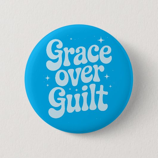 Grace over Guilt Retro Button (Voorkant)