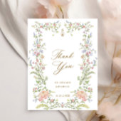  Grace Pastel Blush Bloemen Bruiloft Dank u Briefkaart