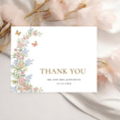  Grace Pastel Blush Bloemen Bruiloft Dank u Briefkaart