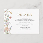 Grace Pastel Blush Bloemen Bruiloft Details Informatiekaartje (Voorkant)