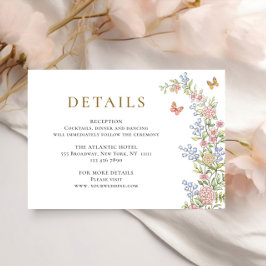  Grace Pastel Blush Bloemen Bruiloft Details Informatiekaartje