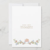 Grace Pastel Blush Bloemen Bruiloft Kaart (Achterkant)