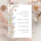  Grace Pastel Blush Bloemen Bruiloft Kaart