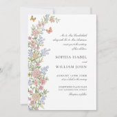 Grace Pastel Blush Bloemen Bruiloft Kaart (Voorkant)