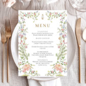  Grace Pastel Blush Bloemen Bruiloft Menu