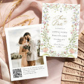  Grace Pastel Blush Bloemen Fotobruiloft Save The Date