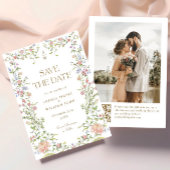  Grace Pastel Blush Bloemen Fotobruiloft Save The Date