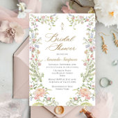  Grace Pastel Blush Bloemen Vrijgezellenfeest Kaart