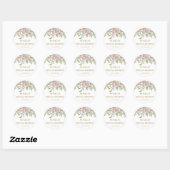  Grace Pastel Blush Bloemen Vrijgezellenfeest Ronde Sticker (Vel)